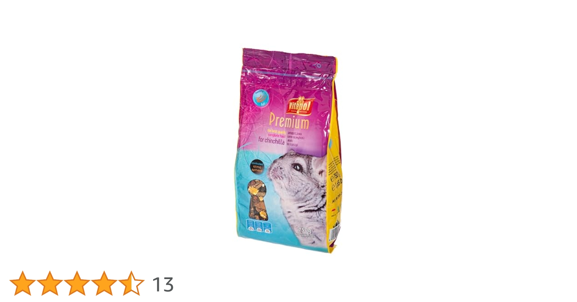 Vitapol チンチラ用フード 750g ３個セット Amazon | ビタポール (Vitapol) プレミアム チンチラのための